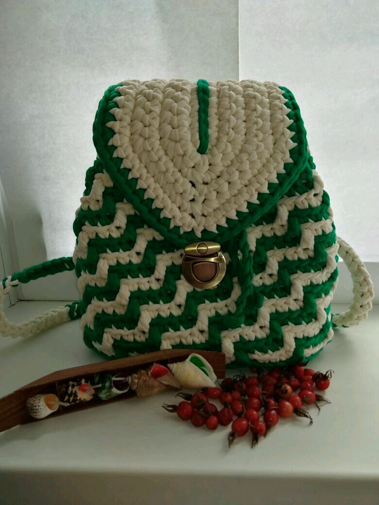 Рюкзак из трикотажной пряжи "Ступеньки" купить в интернет-магазине ...