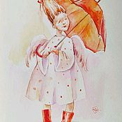 Красный зонтик (Прогулка по набережной)