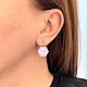 Серьги KAL HEXAGON Swarovski 16 мм LavD. Серьги классические. Marea Crystal. Ярмарка Мастеров.  Фото №4