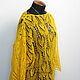 Openwork yellow blouse oversize (fine wool), Sweater Jackets, Lomonosov,  Фото №1
