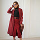 Order Demi-season wool coat, burgundy double-breasted wool coat. mozaika-rus. Livemaster. . Coats Фото №3