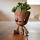 Baby Groot toy to buy a pot of flowers dancing, Pots, Permian,  Фото №1