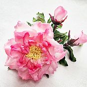 Брошь-роза из  фоамирана  "Нежность  моя"