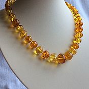 Работы для детей, handmade. Livemaster - original item Baltic amber necklace. Color is green tea.. Handmade.