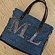 Сумка джинсовая (denim). Сумка через плечо. M.L.. Интернет-магазин Ярмарка Мастеров.  Фото №2