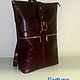 backpack leather womens Burgundy, Backpacks, St. Petersburg,  Фото №1