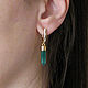 Order Green Onyx Earrings, Bullet Earrings green onyx Earrings. Irina Moro. Livemaster. . Earrings Фото №3