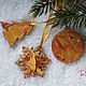 Set of 3 Christmas ornaments 'Gold and copper' tree. Christmas decorations. watermagic (watermagic). Online shopping on My Livemaster.  Фото №2