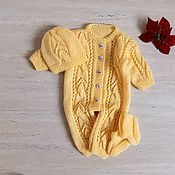 Knitted Romper booties for baby