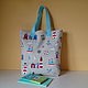 Beach Bag Linen Bag Summer Shopper Shoulder Bag, Beach bag, Mytishchi,  Фото №1