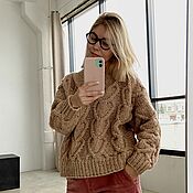 Одежда handmade. Livemaster - original item Jerseys: Warm knitted winter sweater for women in stock. Handmade.