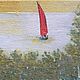 Painting a sailboat by the sea on a mini easel 'On sails' 20h15 cm. Pictures. Larisa Shemyakina Chuvstvo pozitiva (chuvstvo-pozitiva). Ярмарка Мастеров.  Фото №4