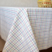Для дома и интерьера handmade. Livemaster - original item TABLECLOTHS: Tablecloth in a cage. Handmade.