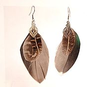 Украшения handmade. Livemaster - original item Feather earrings ethnic earrings. Handmade.