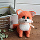 A Fox cub is a toy made of wool. Felted Toy. handmade toys by Mari (handmademari). My Livemaster. Фото №5