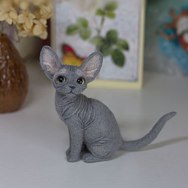 Валяная игрушка котик сфинкс. Индивидуальный заказ. Сухое валяние.. . Куклы и игрушки ручной работы - Ярмарка Мастеров Куклы и игрушки ручной работы. Ярмарка Мастеров - ручная работа Валяная игрушка котик сфинкс. Индивидуальный заказ. Сухое валяние.. Handmade.