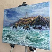 Картины и панно handmade. Livemaster - original item Oil painting Lighthouse of Your Dreams Painting sea Landscape in the interior. Handmade.