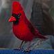 Felted toy. Bird Cardinal. Felted Toy. zverki (zverki). Online shopping on My Livemaster.  Фото №2