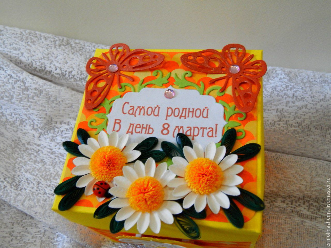 Открытка- коробка "Нарцисс" на заказ в интернет-магазине Ярмарка ...