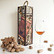 Order Amber in a glass. Wine box bottle holder for sea wine. Vitreous Wood***Tatiana***. Livemaster. . Packing box Фото №3