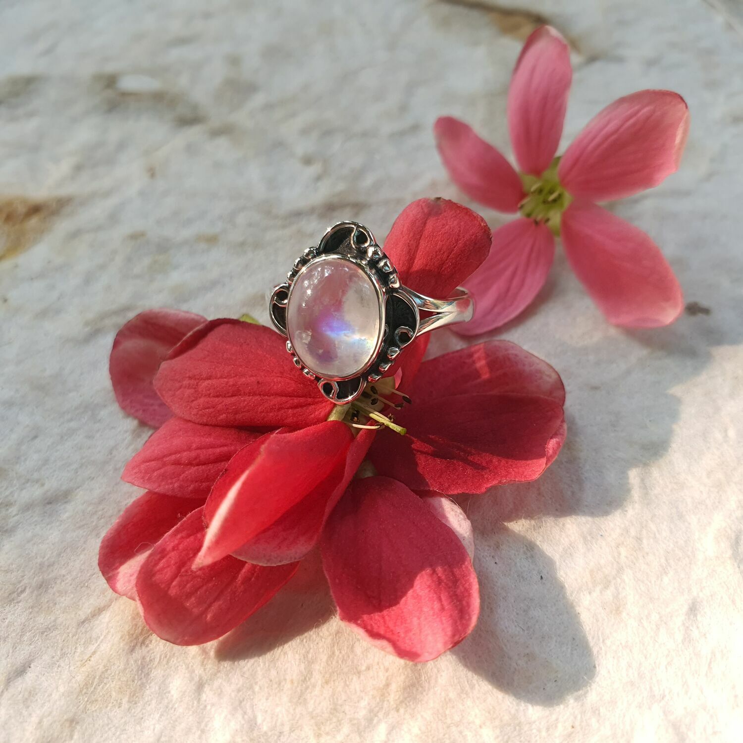 Кольцо с лунным камнем. Кольца. Karma-jewelry. Ярмарка Мастеров.  Фото №4