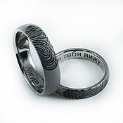 Украшения handmade. Livemaster - original item Titanium wedding rings with prints. Handmade.