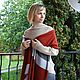 Длинный шарф палантин вязанный терракот серый. Шарфы. Knit_Ox   Оксана. Интернет-магазин Ярмарка Мастеров.  Фото №2