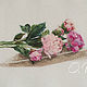 Embroidered picture "Peonies" triptych. Pictures. Cross stitch and beads!. Online shopping on My Livemaster.  Фото №2