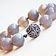 Earthy beads of grey agate with silver Bali. Rosary. The star of Siberia. Online shopping on My Livemaster.  Фото №2