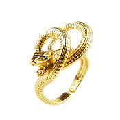Украшения handmade. Livemaster - original item Gold snake ring, snake ring, snake ring. Handmade.