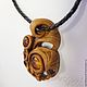 Order Wood pendants with amber. Woollywood_woodcarving. Livemaster. . Pendant Фото №3