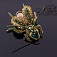 Grasshopper brooch/pendant from the ammolite. Brooches. N_Belokon_jewelry. My Livemaster. Фото №4