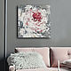Painting in the kitchen with a peony Peony on a gray background Abstract peony in the kitchen, Pictures, Moscow,  Фото №1