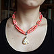 Necklace of coral in silver pendant Vintage. Necklace. Jewelry by Olga Orlova. My Livemaster. Фото №5