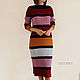 Women's dress knitted ribbed striped, Dresses, Yerevan,  Фото №1