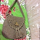 Knitted handbag with tassels-jute. Classic Bag. Ekostil. My Livemaster. Фото №5