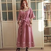 Одежда handmade. Livemaster - original item Boho dress long linen Fairy tale author`s. Handmade.