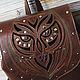 Backpack made of genuine leather with applique and embroidery 'Owl', Classic Bag, St. Petersburg,  Фото №1