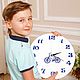 Настенные часы велосипед 35 см подарок мальчику или девочке. Часы классические. Irina Christmas Decor. Ярмарка Мастеров.  Фото №4