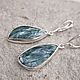 Серьги с серафинитом в серебре. Серьги классические. JewelryStudioGem. Ярмарка Мастеров.  Фото №4