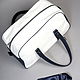 Sports bag genuine white leather. Sports bag. Lollypie - Modiste Cat. My Livemaster. Фото №4