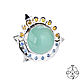 Ring with chrysoprase, topaz and sapphires 'The Birth of life', Rings, Tomsk,  Фото №1
