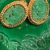 Винтаж handmade. Livemaster - original item Astra clips, Peking glass, Czechoslovakia. Handmade.