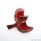 Broche 'Rojo Cardenal'. Brooches. inspiration. Ярмарка Мастеров.  Фото №6
