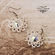 Lace Snowflake Earrings handmade. Earrings. Poetry of Lace, Jewelry by Mari K. Online shopping on My Livemaster.  Фото №2