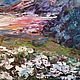 Painting of a mountain lake sunset colors 'Pearl banks'. Pictures. Russian Oil Paintings. My Livemaster. Фото №4