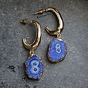Украшения handmade. Livemaster - original item Earrings with druze gilding 