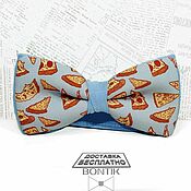 Аксессуары handmade. Livemaster - original item Bow tie Pizza/ pizzeria/ ketchup/ yummy/ food/ fast food. Handmade.
