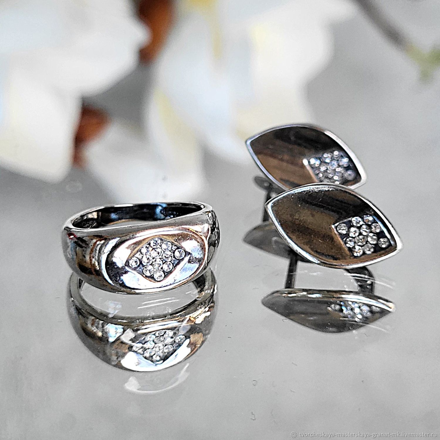 Комплект украшений ювелирная бижутерия с фианитами в интернет-магазине ...