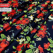 Материалы для творчества handmade. Livemaster - original item Fabric with red roses. Handmade.
